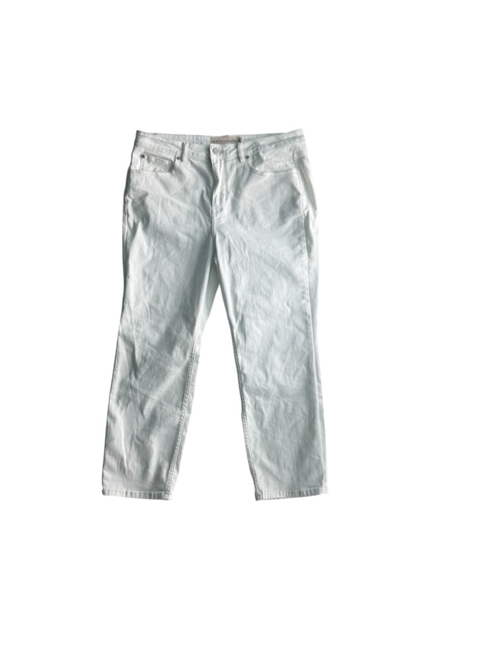 Soft Surroundings Bond White Straight Cropped Leg Jeans Size 16P
